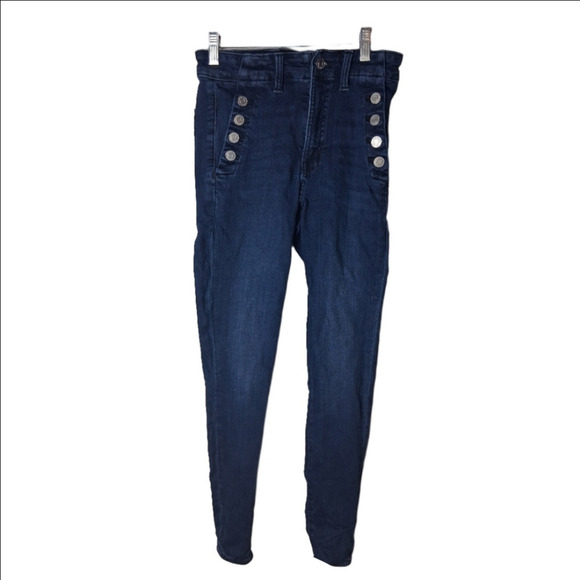 GAP Denim - Womens GAP High-Rise Blue Jeans with Metallic Button Details Size 4/30